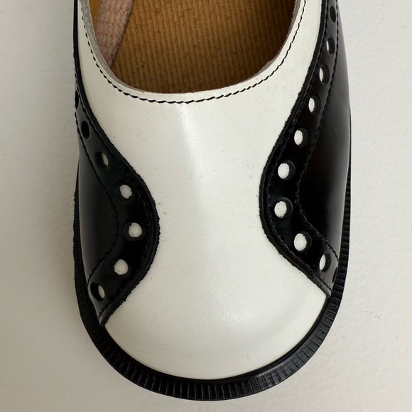 Vintage Dr. Martens England 8307 Black White Wingtip Heel Mary Janes Shoes UK 4 - Picture 8 of 16